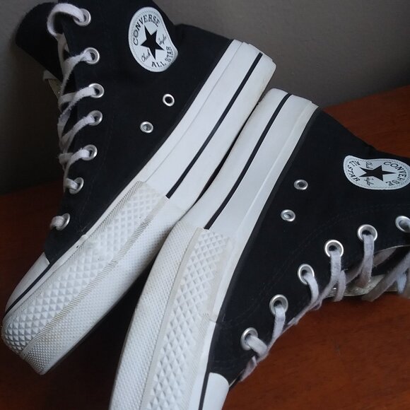 Chuck Taylor AllStar Converse Lift Platform Canvas Sneakers Shoes sz Wm 8 UK 6 - Picture 1 of 15
